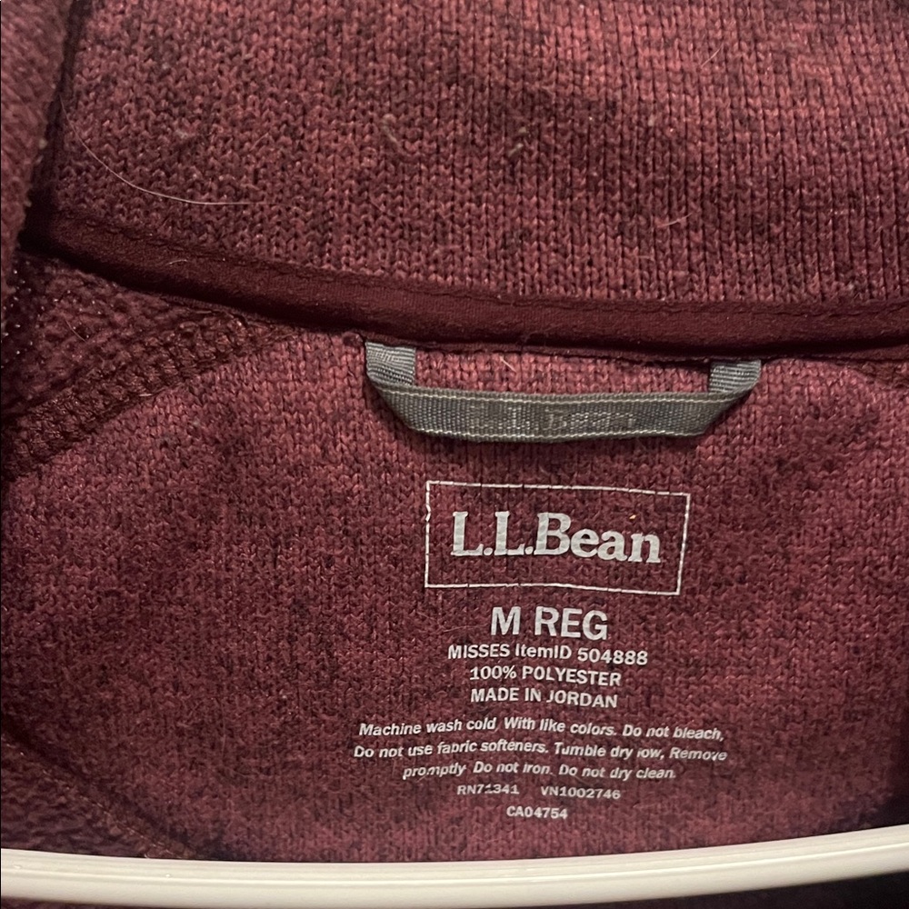 L.L. Bean Burgundy Knit Sweater - Picture 3 of 5